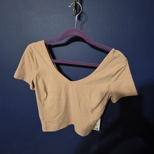 Lululemon Align Tee Nulu Slim Fit Cropped Length Size 8